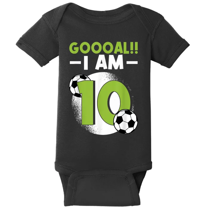 10th Birthday Soccer Themed Birthday Party 10 Years Old Baby Bodysuit