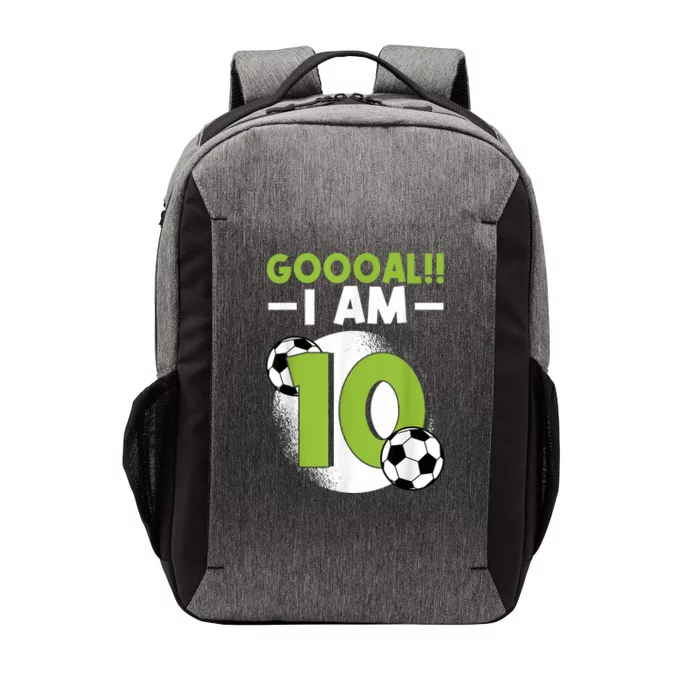 10th Birthday Soccer Themed Birthday Party 10 Years Old Vector Backpack