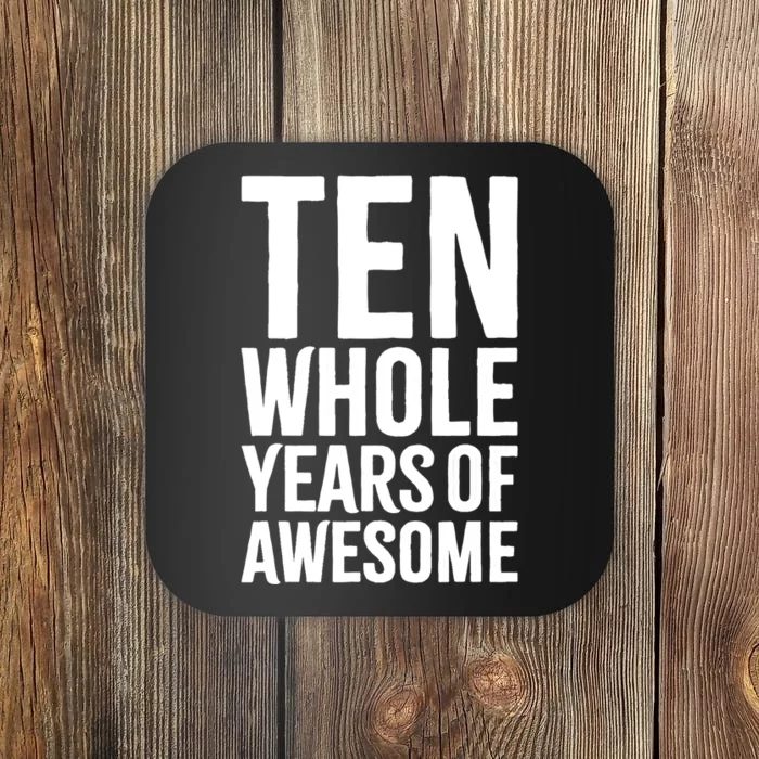 10th Birthday Shirt Gift Boy Age 10 Ten Year Old Boys Son TShirt Coaster