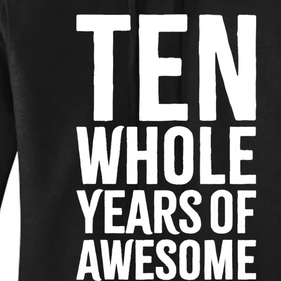 10th Birthday Shirt Gift Boy Age 10 Ten Year Old Boys Son TShirt Women's Pullover Hoodie