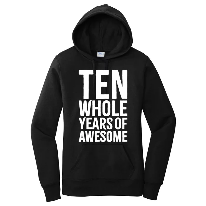 10th Birthday Shirt Gift Boy Age 10 Ten Year Old Boys Son TShirt Women's Pullover Hoodie