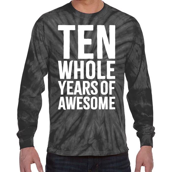 10th Birthday Shirt Gift Boy Age 10 Ten Year Old Boys Son TShirt Tie-Dye Long Sleeve Shirt