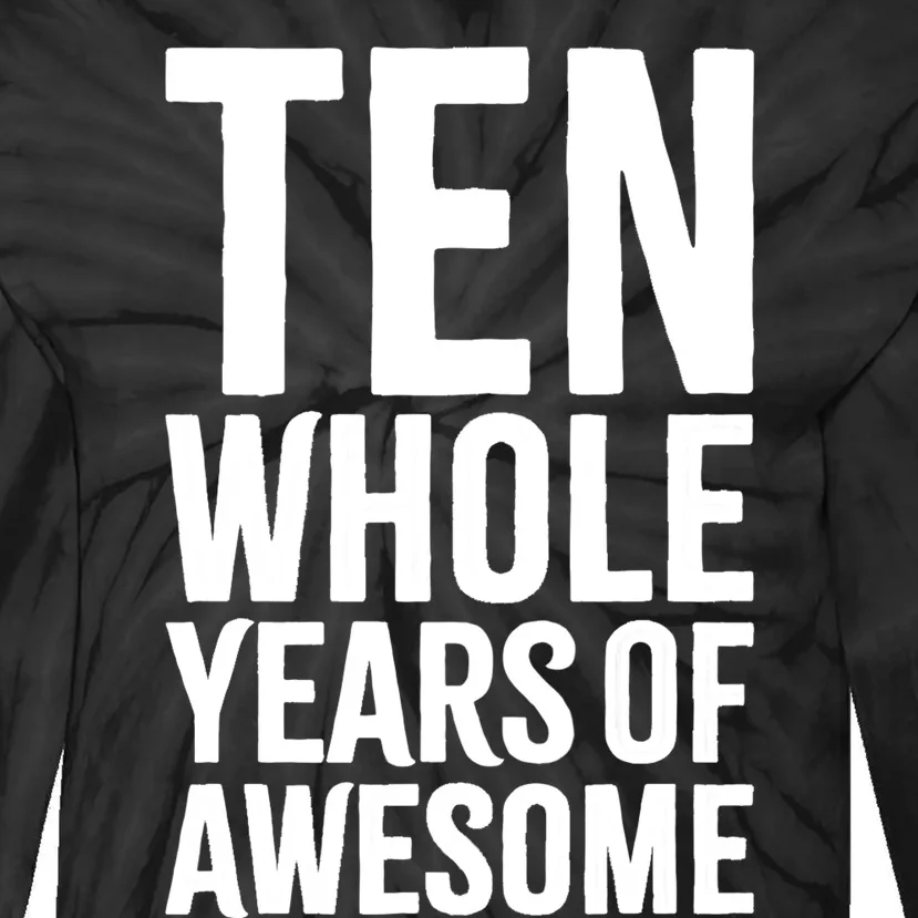 10th Birthday Shirt Gift Boy Age 10 Ten Year Old Boys Son TShirt Tie-Dye Long Sleeve Shirt