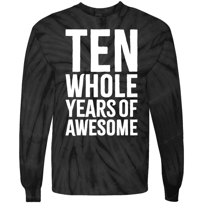 10th Birthday Shirt Gift Boy Age 10 Ten Year Old Boys Son TShirt Tie-Dye Long Sleeve Shirt