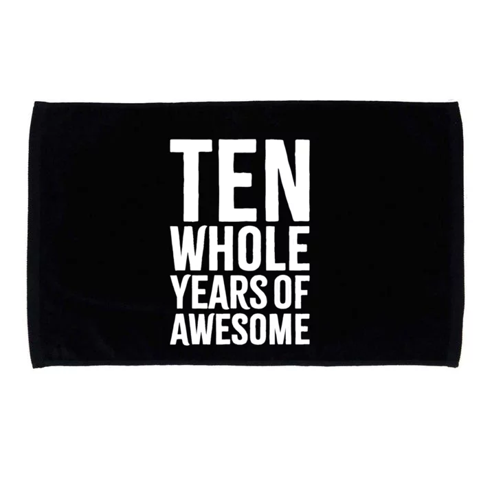 10th Birthday Shirt Gift Boy Age 10 Ten Year Old Boys Son TShirt Microfiber Hand Towel