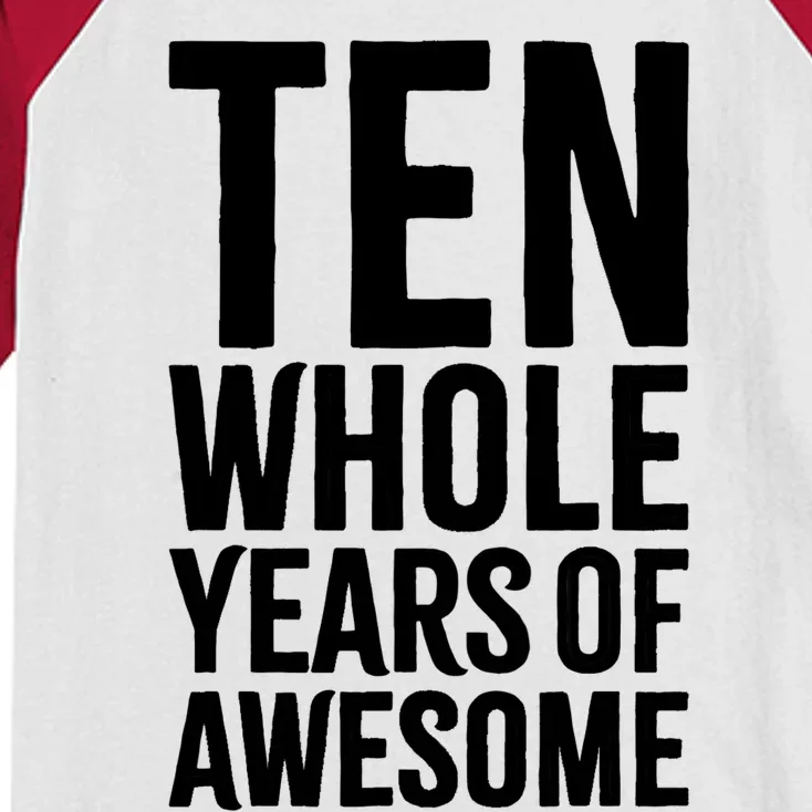 10th Birthday Shirt Gift Boy Age 10 Ten Year Old Boys Son TShirt Kids Colorblock Raglan Jersey