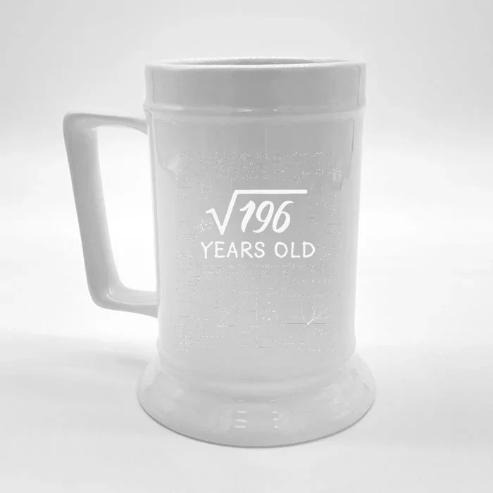 14 Birthday Son Him Funny Math 14th Birthday Front & Back Beer Stein