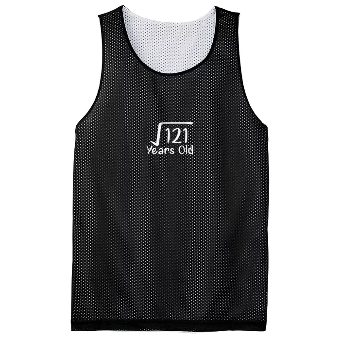 11th Birthday Square Root Of 121 11 Years Old Mesh Reversible Basketball Jersey Tank