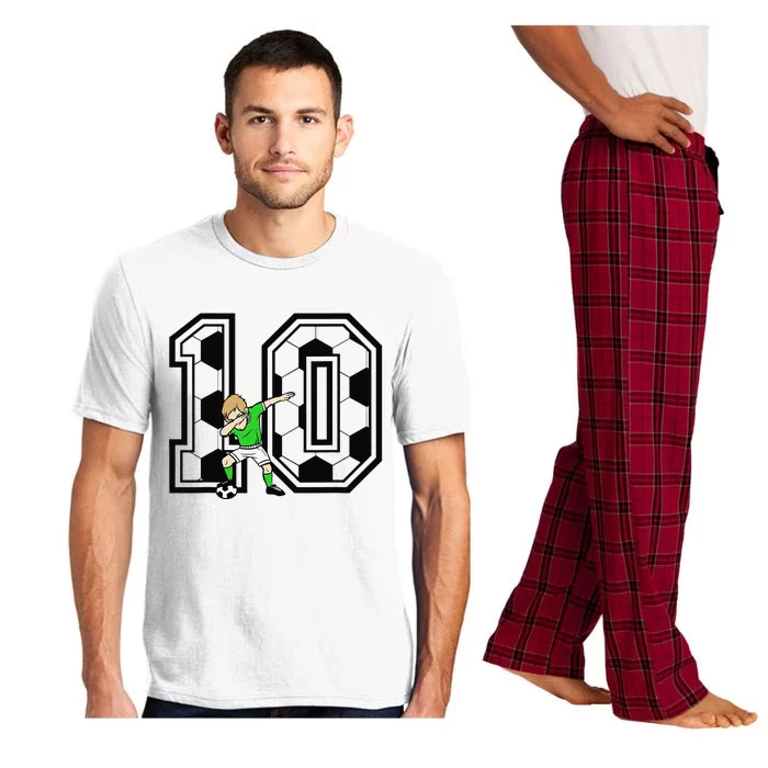 10th Birthday Soccer Player 10 Years Old Pajama Set