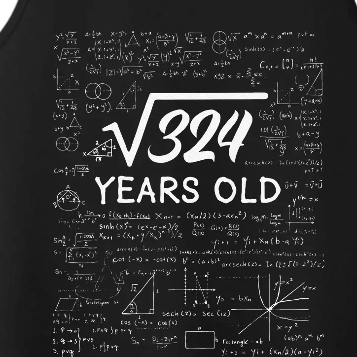 18 Birthday Son Him Funny Math 18th Birthday Performance Tank