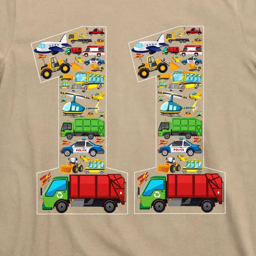 11th Birthday Transportation 11 Year Old Party T-Shirt