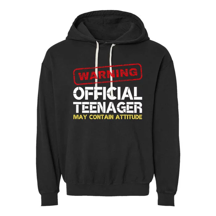 13 Birthday Teenager Boy 13th Birthday Garment-Dyed Fleece Hoodie