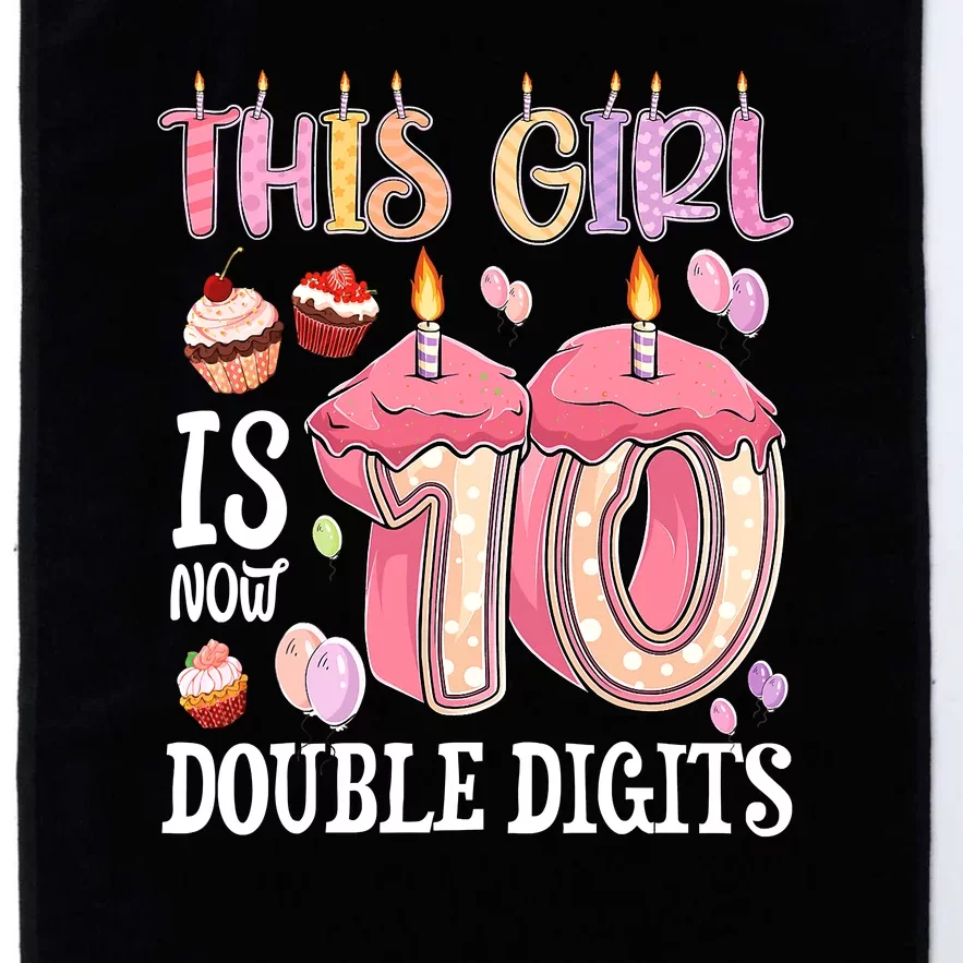 10th Birthday This Girl Is Now 10 Years Old Double Digits Platinum Collection Golf Towel