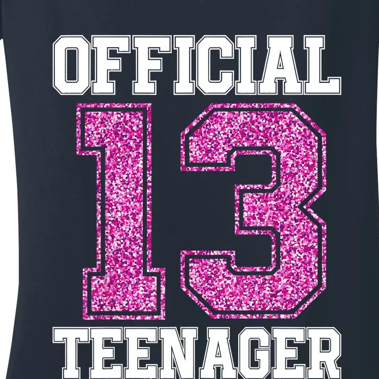 13th Birthday TEENAGER 2010 Bday Teen Gift Women's V-Neck T-Shirt