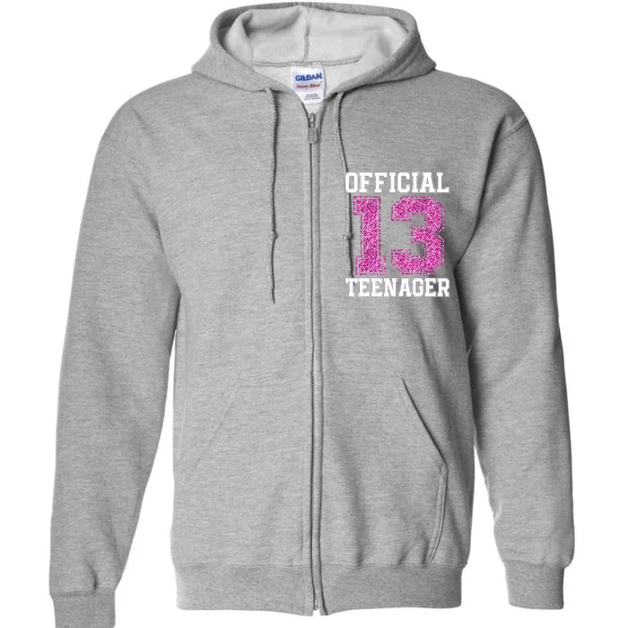 13th Birthday TEENAGER 2010 Bday Teen Gift Full Zip Hoodie