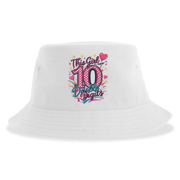 10th Birthday This Girl Is Now 10 Double Digits Sustainable Bucket Hat