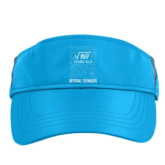 13 Birthday Teenager Boy 13yr Math 13th Birthday Adult Drive Performance Visor