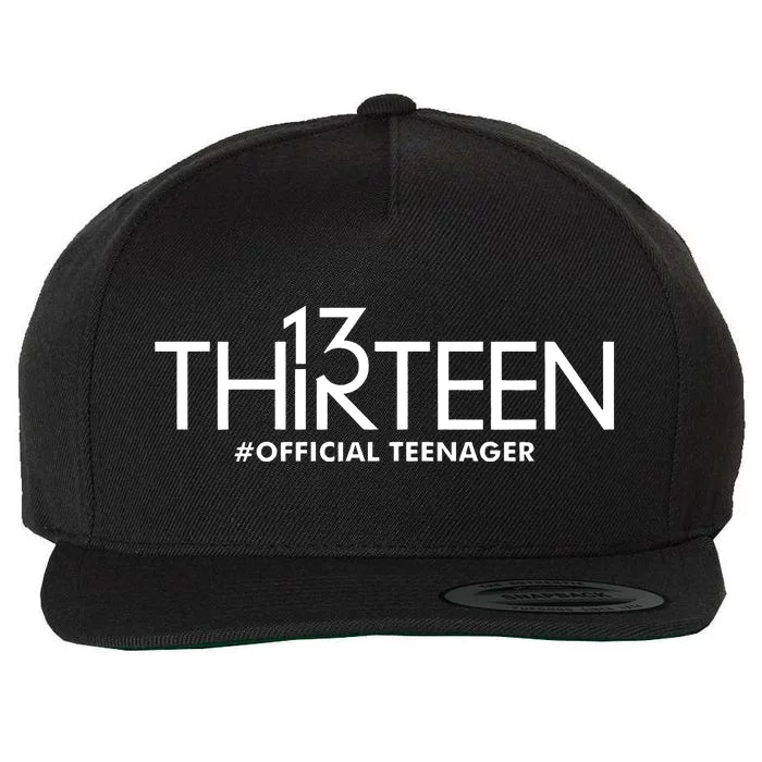 13th Birthday Teenager Thirteen Year Old Wool Snapback Cap