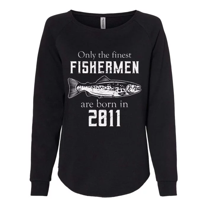 10th Birthday Vintage 2011 Fishing Fisherman 10 Year Old Womens California Wash Sweatshirt