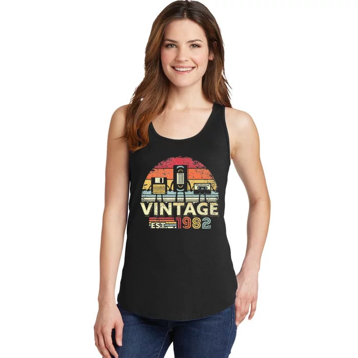 1982 Birthday Vintage Retro Vintage Ladies Essential Tank