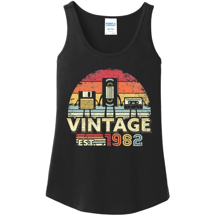 1982 Birthday Vintage Retro Vintage Ladies Essential Tank