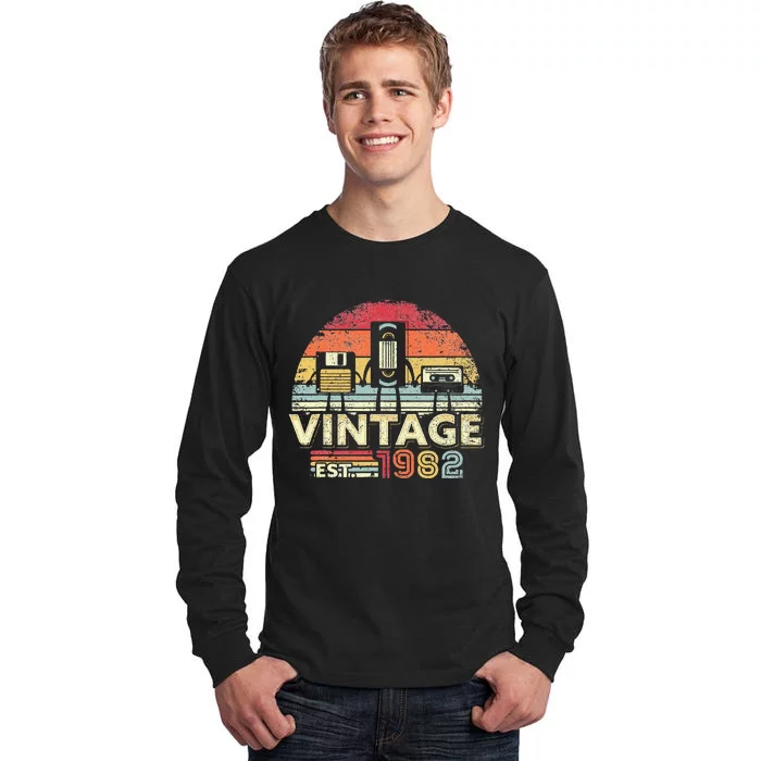 1982 Birthday Vintage Retro Vintage Tall Long Sleeve T-Shirt