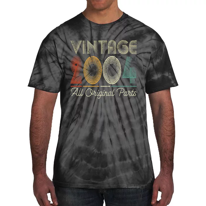 19th Birthday Vintage 2004 Original Parts 19 Years Old Tie-Dye T-Shirt