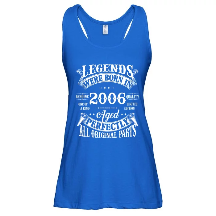 18th Birthday Vintage Legends Born In 2006 18 Years Old Ladies Essential Flowy Tank