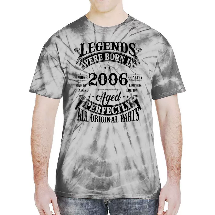 18th Birthday Vintage Legends Born In 2006 18 Years Old Tie-Dye T-Shirt