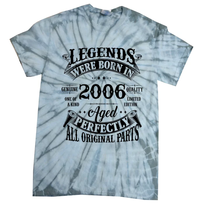 18th Birthday Vintage Legends Born In 2006 18 Years Old Tie-Dye T-Shirt