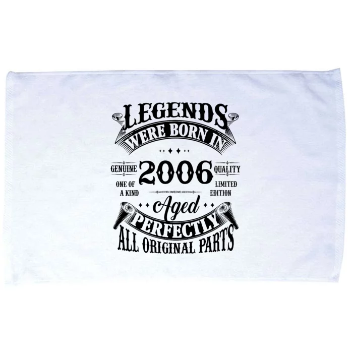 18th Birthday Vintage Legends Born In 2006 18 Years Old Microfiber Hand Towel