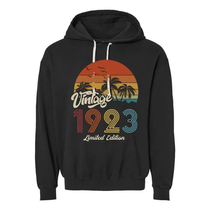 100th Birthday Vintage Limited Edition 1923 Garment-Dyed Fleece Hoodie