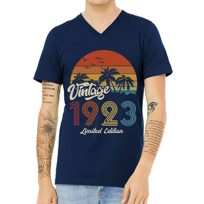 100th Birthday Vintage Limited Edition 1923 V-Neck T-Shirt