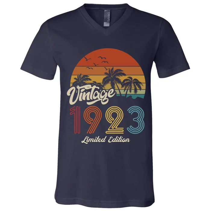 100th Birthday Vintage Limited Edition 1923 V-Neck T-Shirt