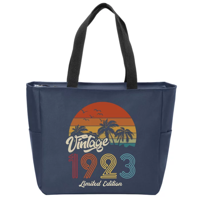 100th Birthday Vintage Limited Edition 1923 Zip Tote Bag