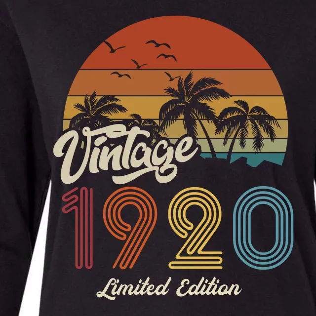 103rd Birthday Vintage Limited Edition 1920 Womens Cotton Relaxed Long Sleeve T-Shirt