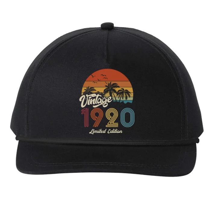 103rd Birthday Vintage Limited Edition 1920 Snapback Five-Panel Rope Hat