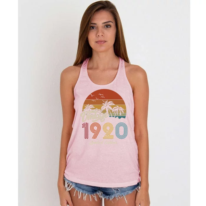 103rd Birthday Vintage Limited Edition 1920 Women's Knotted Racerback Tank