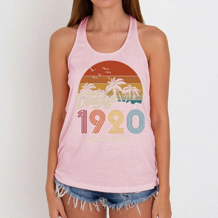 103rd Birthday Vintage Limited Edition 1920 Women's Knotted Racerback Tank