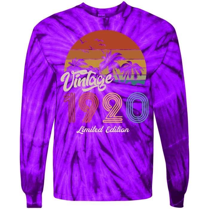 103rd Birthday Vintage Limited Edition 1920 Tie-Dye Long Sleeve Shirt