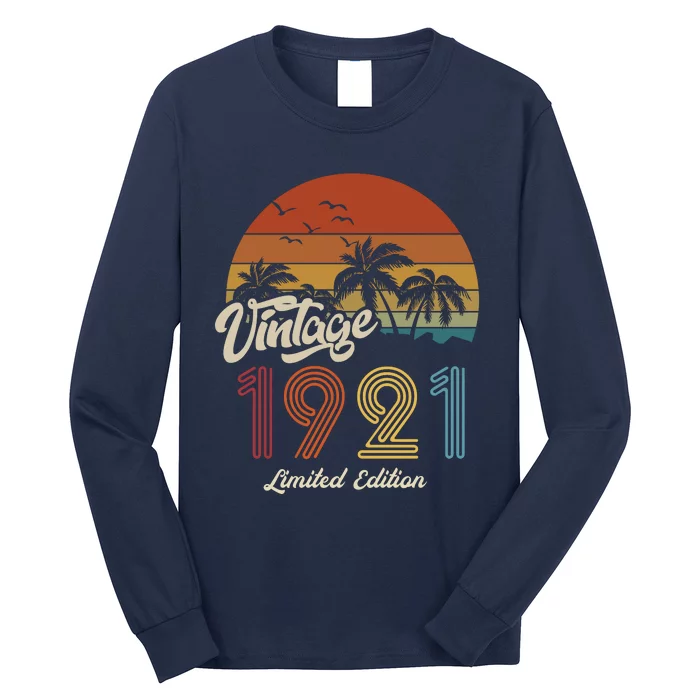 102nd Birthday Vintage Limited Edition 1921 Long Sleeve Shirt