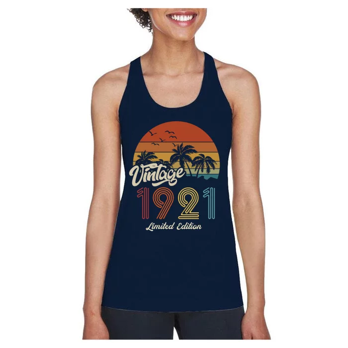 102nd Birthday Vintage Limited Edition 1921 Women's Racerback Tank