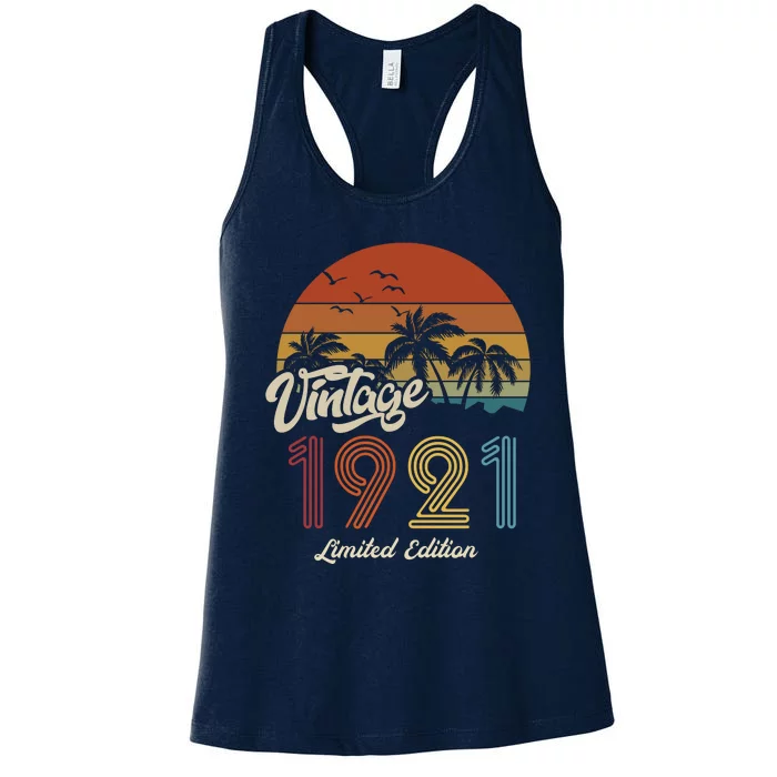 102nd Birthday Vintage Limited Edition 1921 Women's Racerback Tank