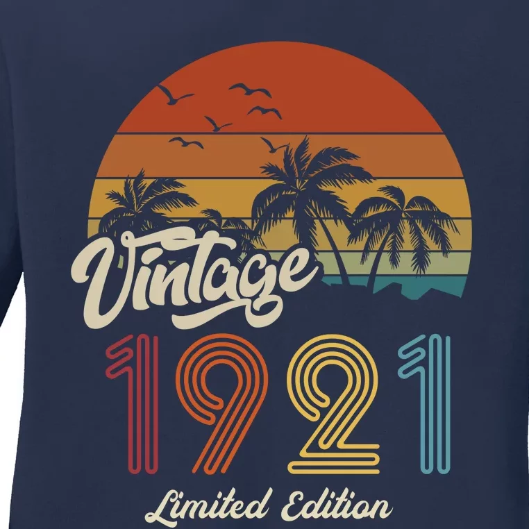 102nd Birthday Vintage Limited Edition 1921 Ladies Long Sleeve Shirt