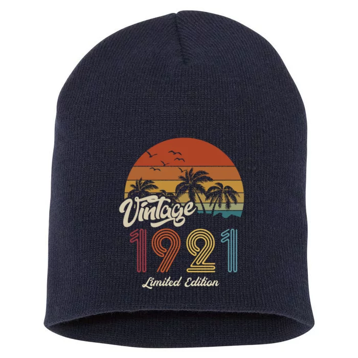 102nd Birthday Vintage Limited Edition 1921 Short Acrylic Beanie