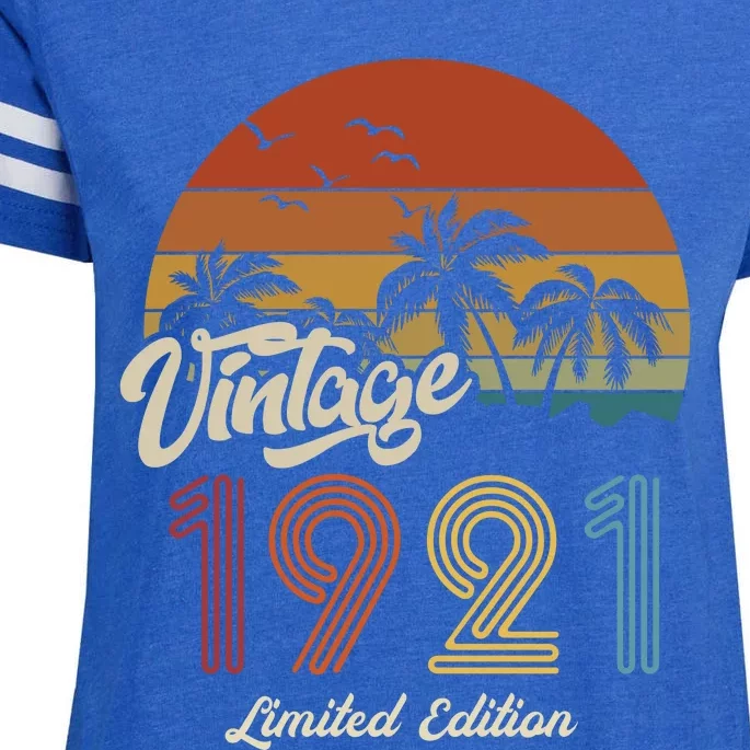 102nd Birthday Vintage Limited Edition 1921 Enza Ladies Jersey Football T-Shirt