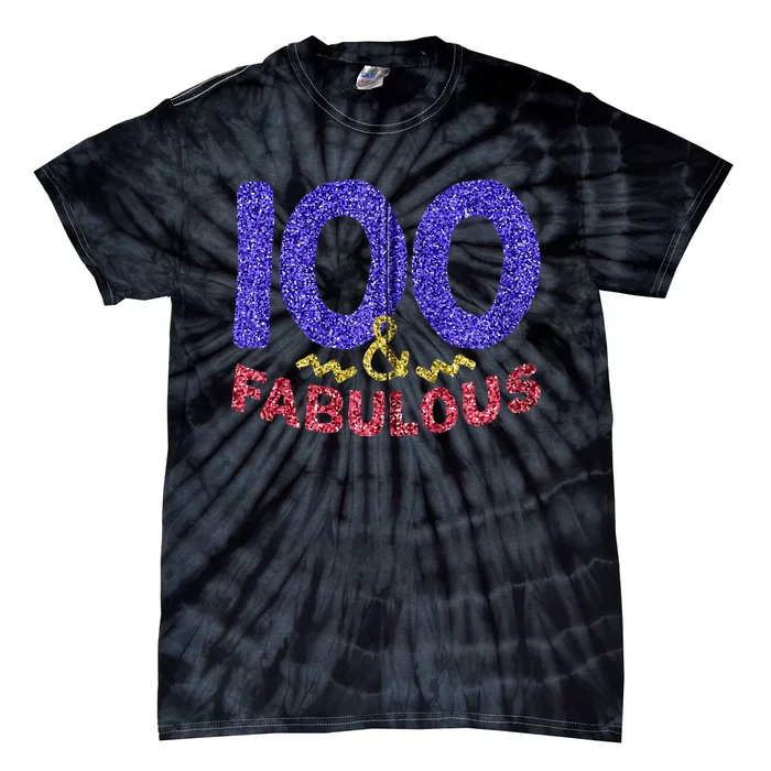 100th Birthday Women Gift Funny 100 Year Old Grandma Tie-Dye T-Shirt