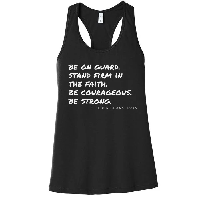 1 Corinthians 1613 Be Strong. Be Courageous. Women's Racerback Tank