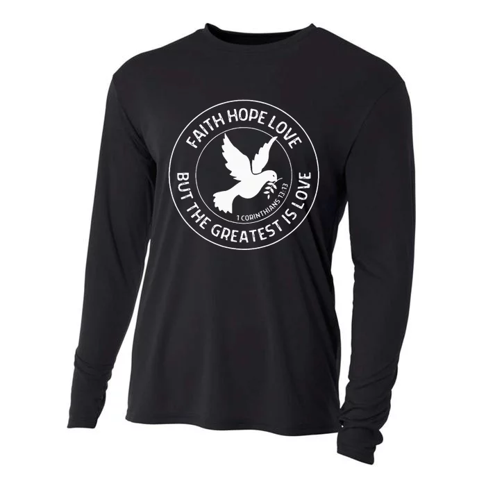 1 Corinthians 1313 Faith Hope Love Christian Bible Verse Cooling Performance Long Sleeve Crew