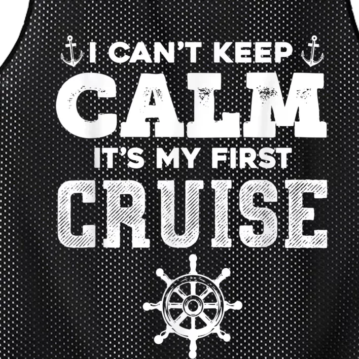 1st Cruise 2021 Can't Keep Calm It's My First Cruise Mesh Reversible Basketball Jersey Tank